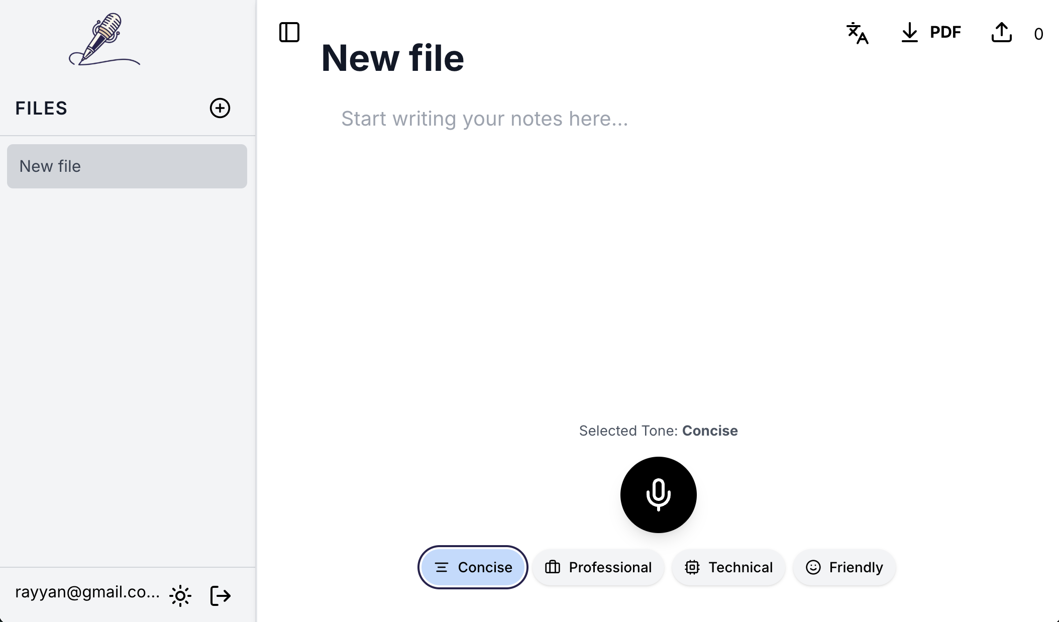 SpeakWrite screenshot